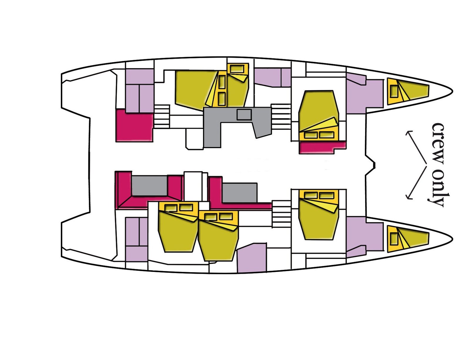 Dugongo II (MAR) (6 cab + 1 crew) (A/C, WM, Generator, Inverter, Tender Lift)