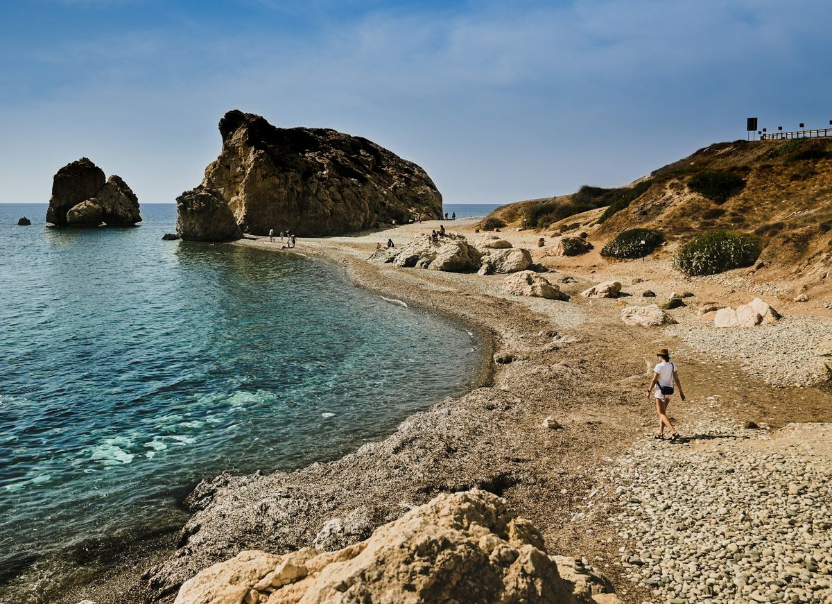 a rocky beach in cyprus