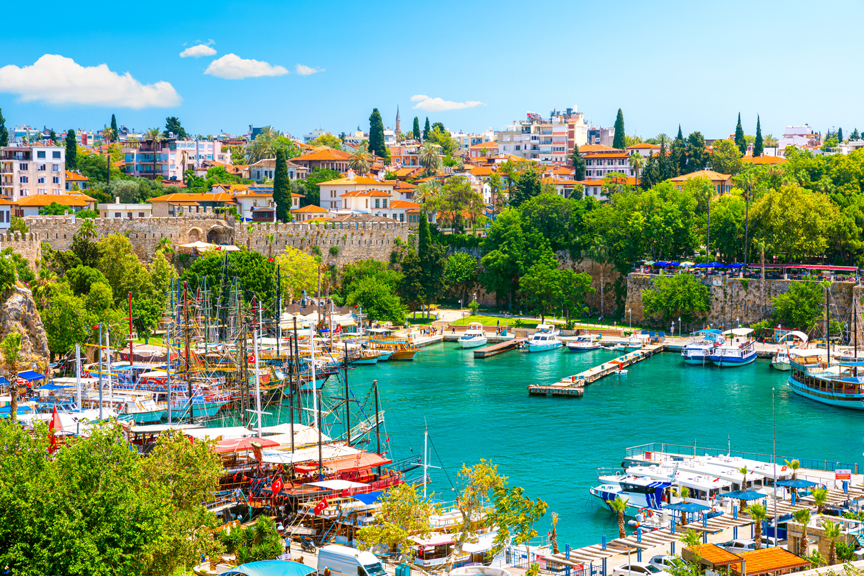 a port in turkey with many boats