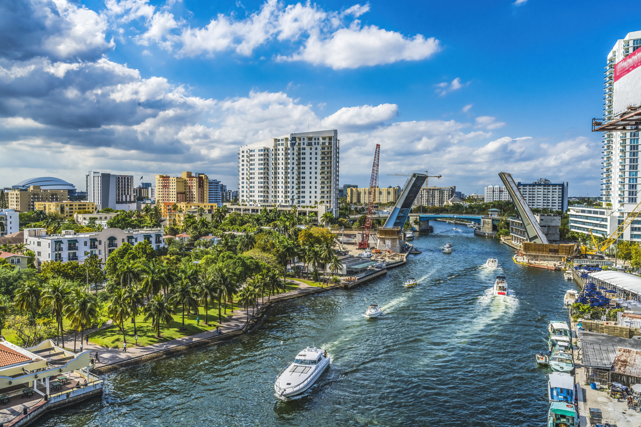 boats in a city